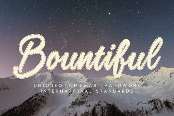 Bountiful: A Handwritten Typeface for Editorial Design