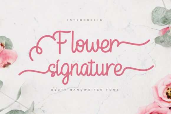 Flower Signature: A Handwritten Font for Editorial Grace