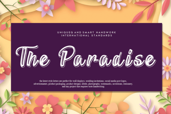 The Paradise Font: A Fresh Take on Handwritten Script
