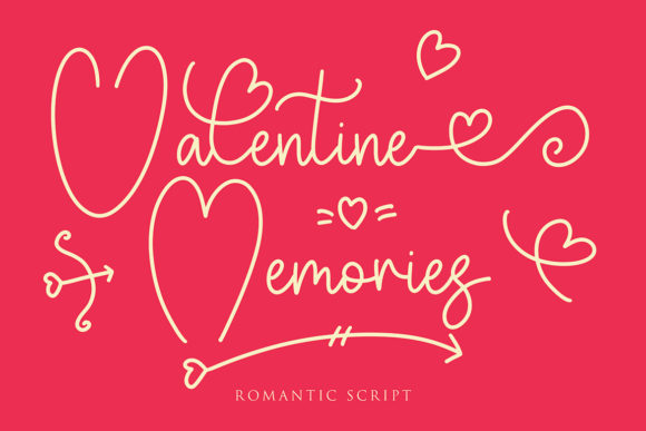 Valentine Memories: A Handwritten Font for Digital Design